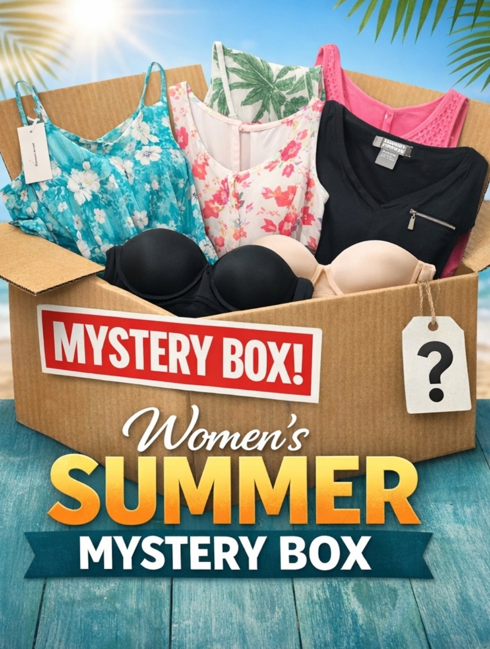 Women’s Mystery Box – 6 Pieces (L & 16 Dresses + 40C Bras)
